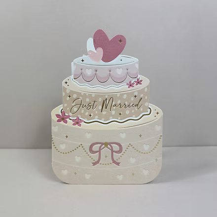 Heyy wedding cake card by Cornucopia Home and Gift from Taking Shape collection, featuring a decorative cake design in a colorful illustration.