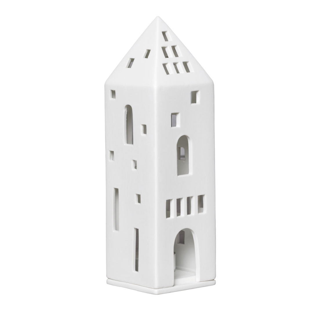 Cornucopia Home and Gift Räder Light House Tower decorative radër with intricate lighthouse design on a clear background.