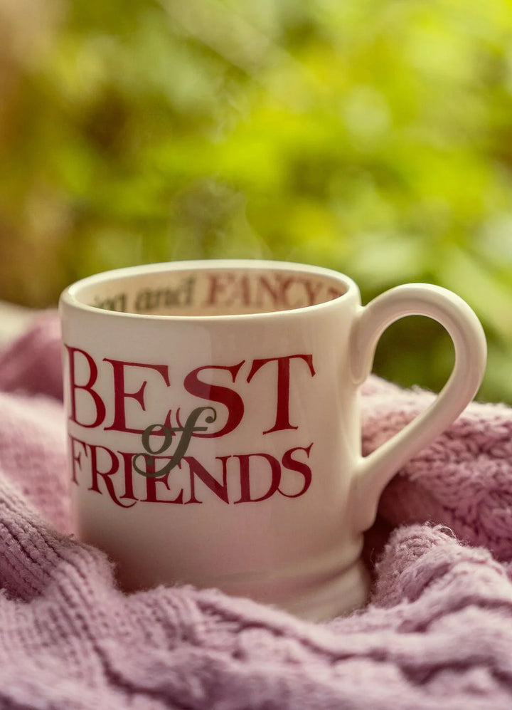 Emma Bridgewater Christmas Toast Best Of Friends 1/2 Pint Mug with festive holiday design and cheerful toast imagery.