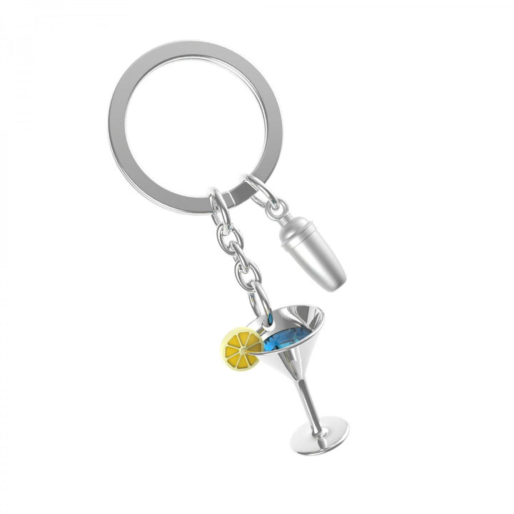 Cocktail Glass &amp; Shaker Keyring