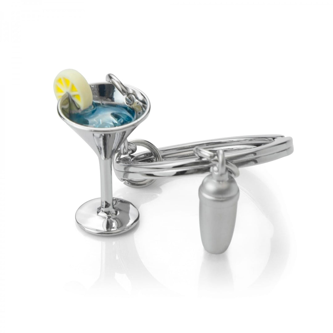 Cocktail Glass &amp; Shaker Keyring