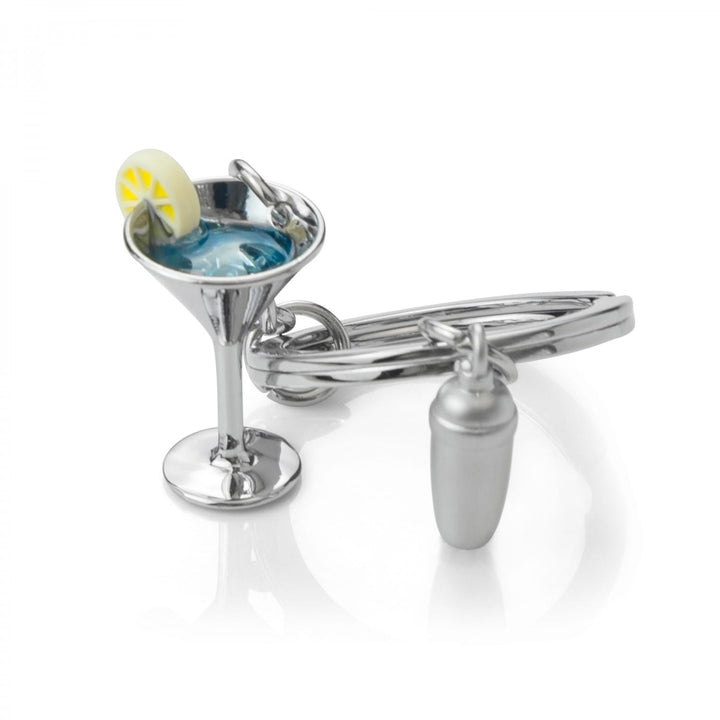 Cocktail Glass &amp; Shaker Keyring