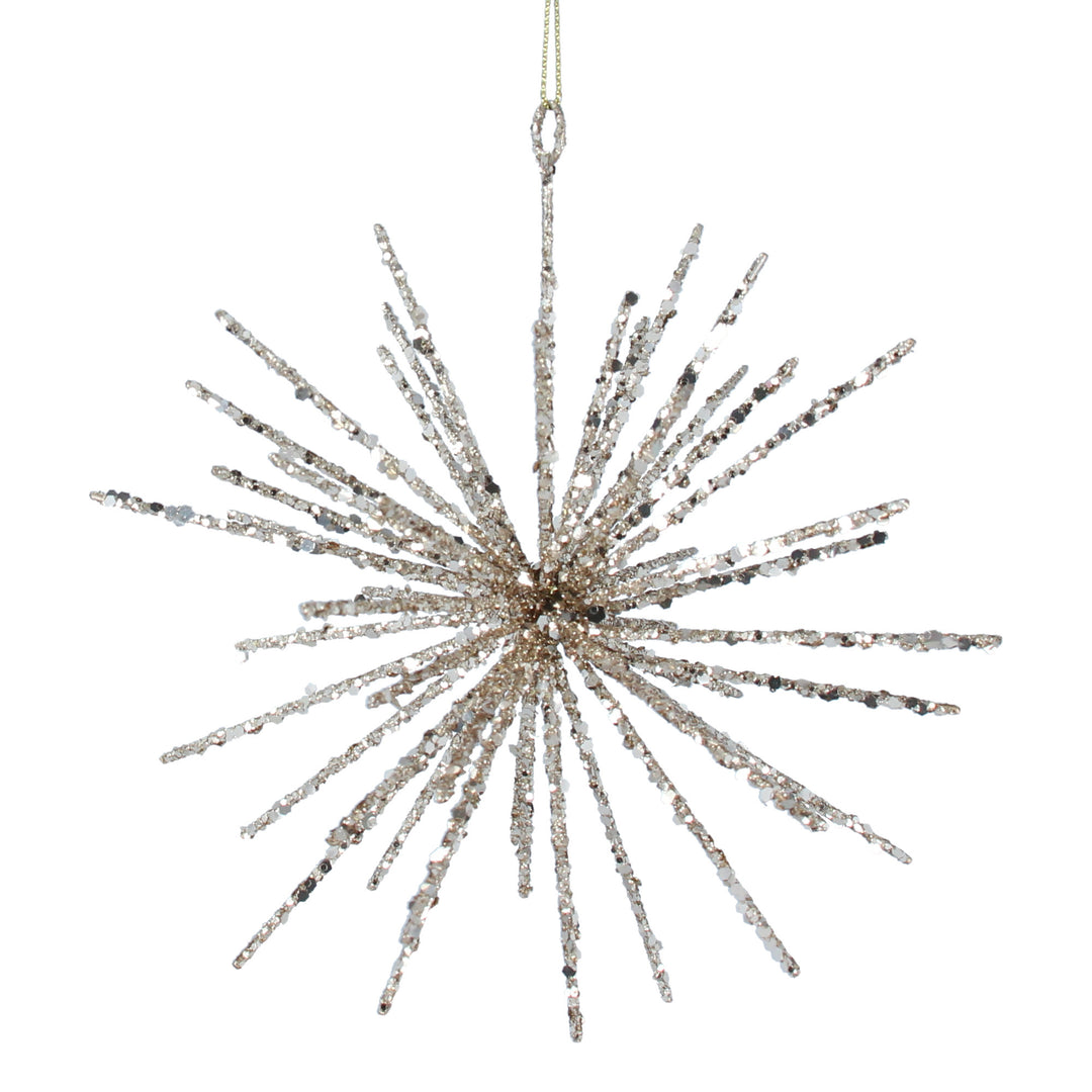 Gold spiky wire starburst decoration by Gisela Graham for Christmas, featuring a radiant, spiked starburst design.