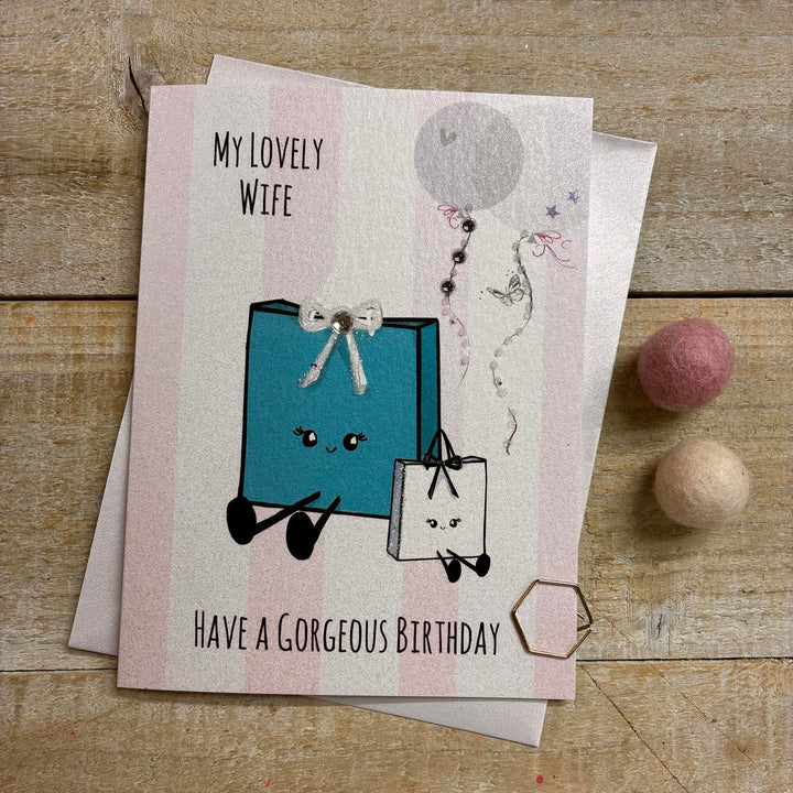 Wife Tiffany Bags Birthday Card