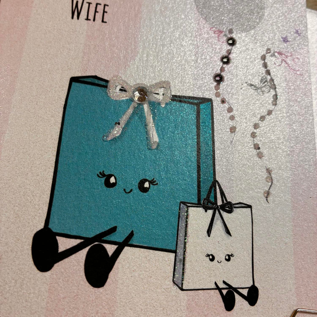 Wife Tiffany Bags Birthday Card