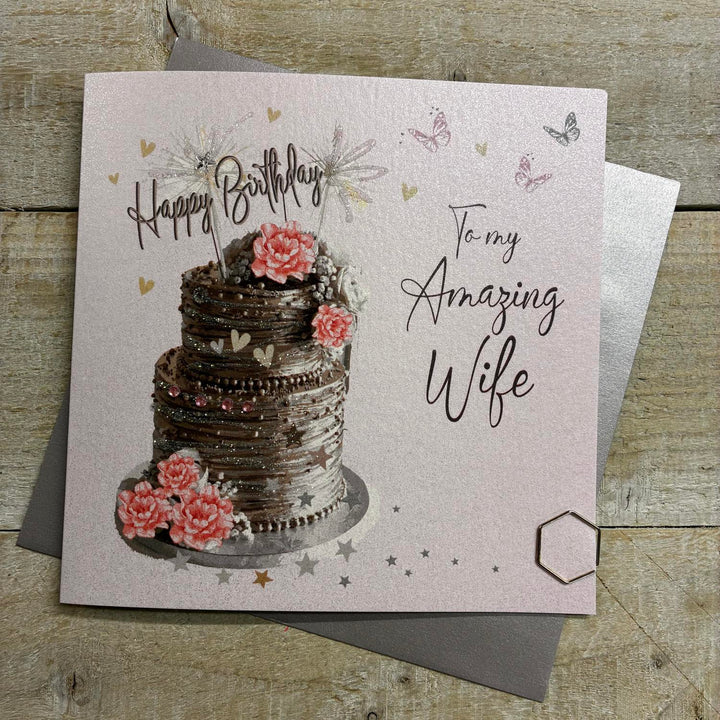 Wife Big Cake Birthday Card