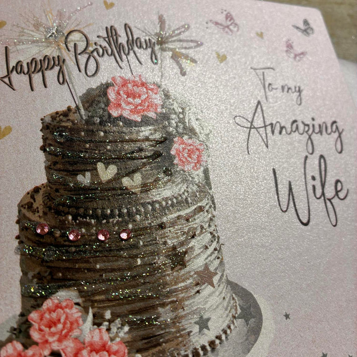 Wife Big Cake Birthday Card