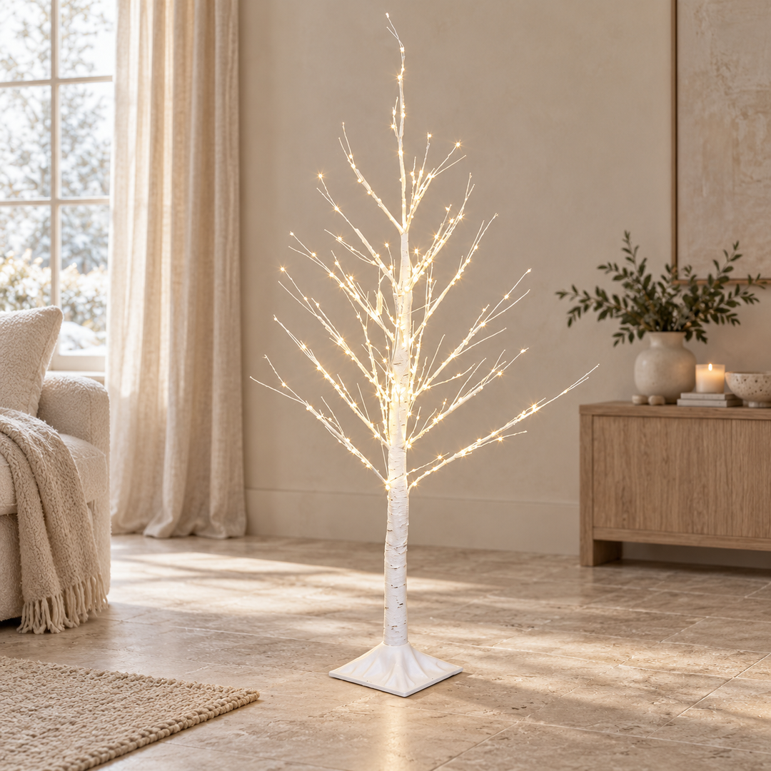 122 cm Pre-Lit White Copper Wire Tree - 300 LEDs