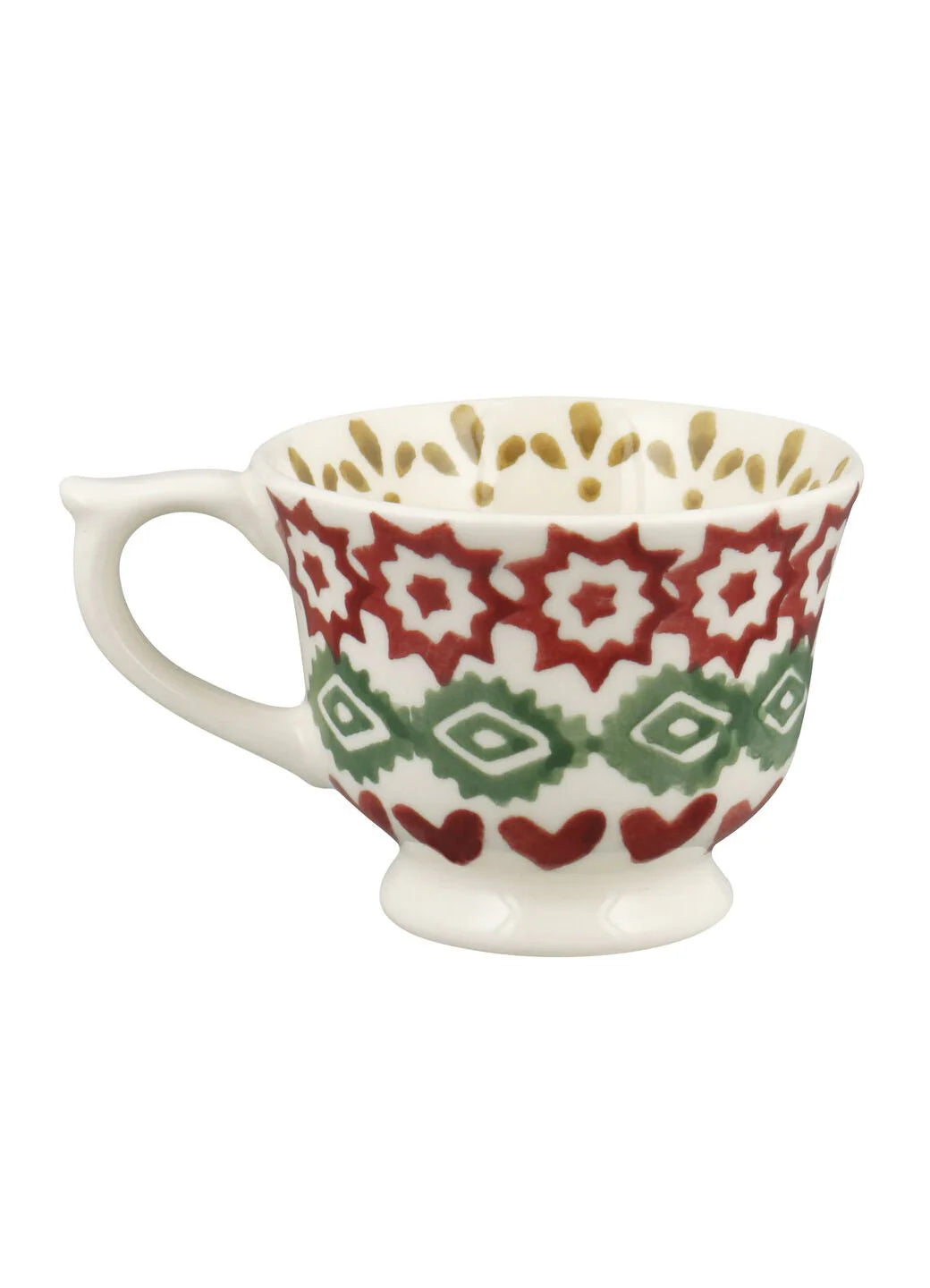 Emma Bridgewater Christmas Joy tiny teacup in a boxed set, featuring festive holiday design and detailed Christmas motifs.