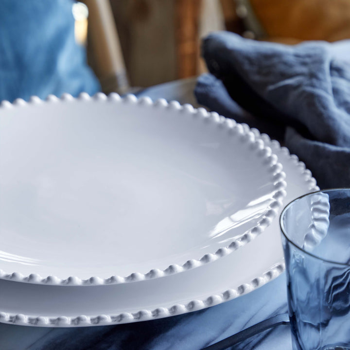Pearl white dinner plate from Cornucopia Worcester by My Gifts Trade, featuring a smooth, glossy ceramic surface and classic round shape.