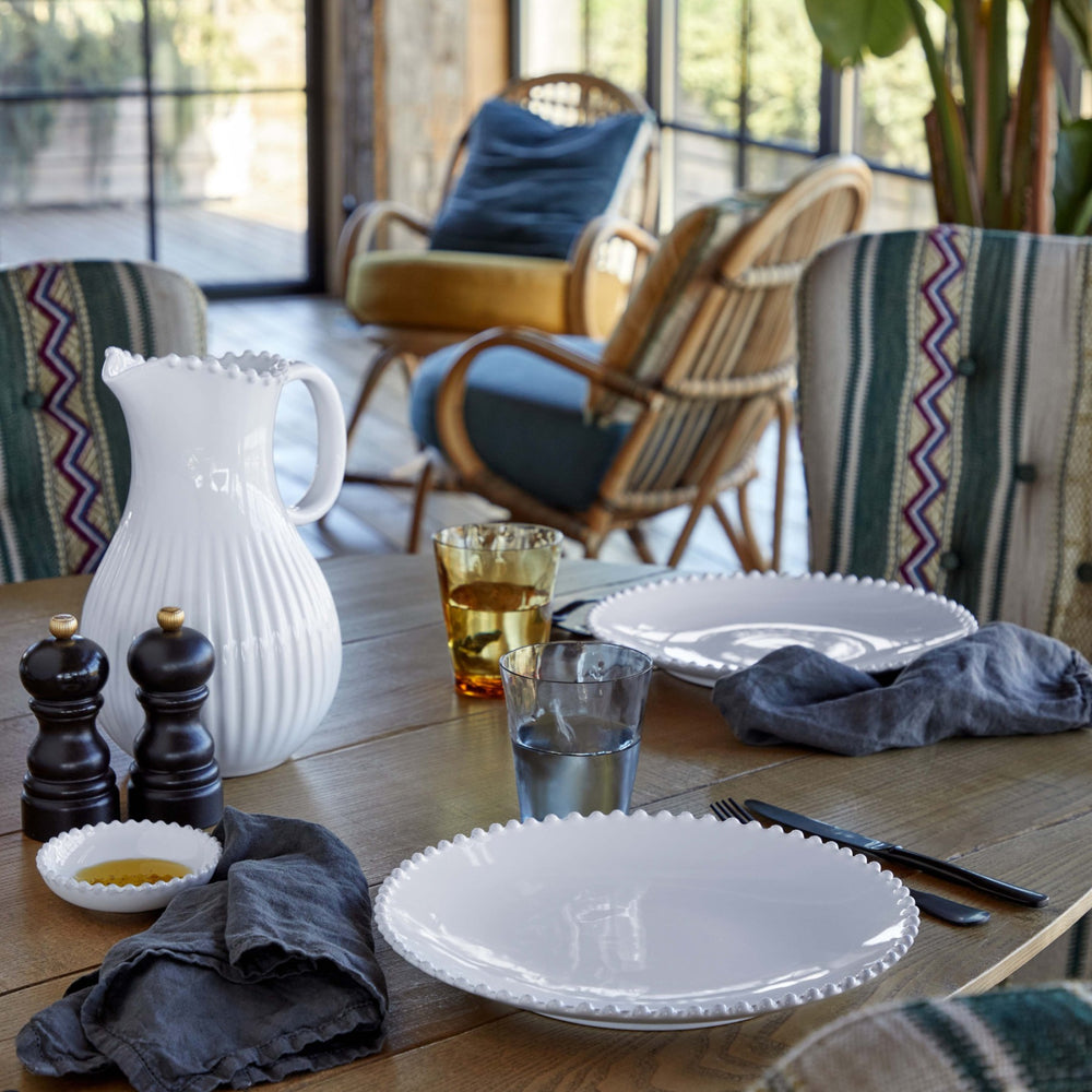 Pearl white dinner plate from Cornucopia Worcester by My Gifts Trade, featuring a smooth, elegant ceramic surface for formal dining.