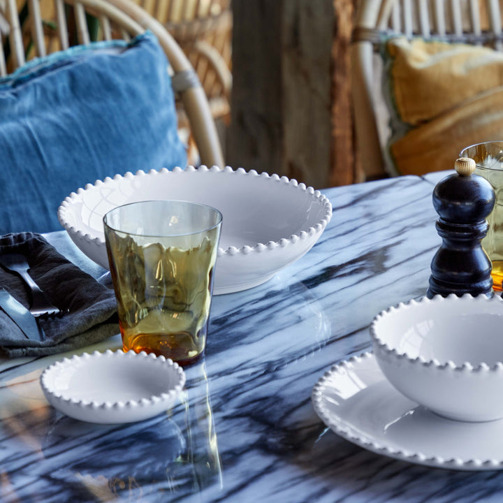 Pearl white pasta bowl by Cornucopia Worcester from My Gifts Trade, featuring a smooth, glossy finish and elegant design.