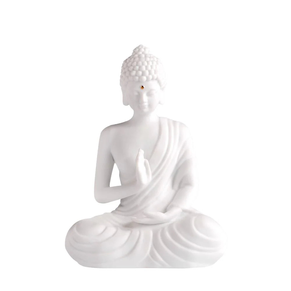 Zen Spirit Buddha figure by Radër, sitting small decorative Buddha statue from Cornucopia Home and Gift, in peaceful pose.