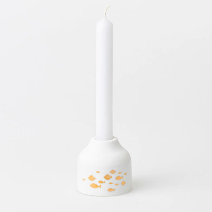 Gold Fish Candle Holder