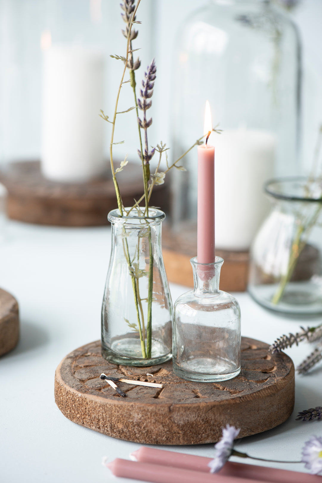 Pharmacy Glass Candle Holder for 1.3cm Candles