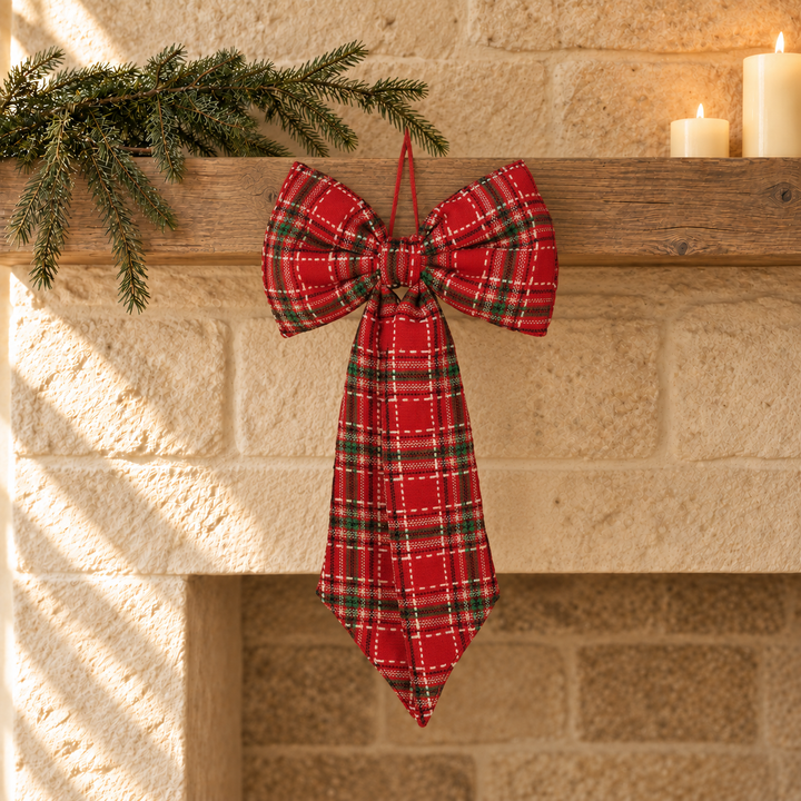 Red Tartan Bow