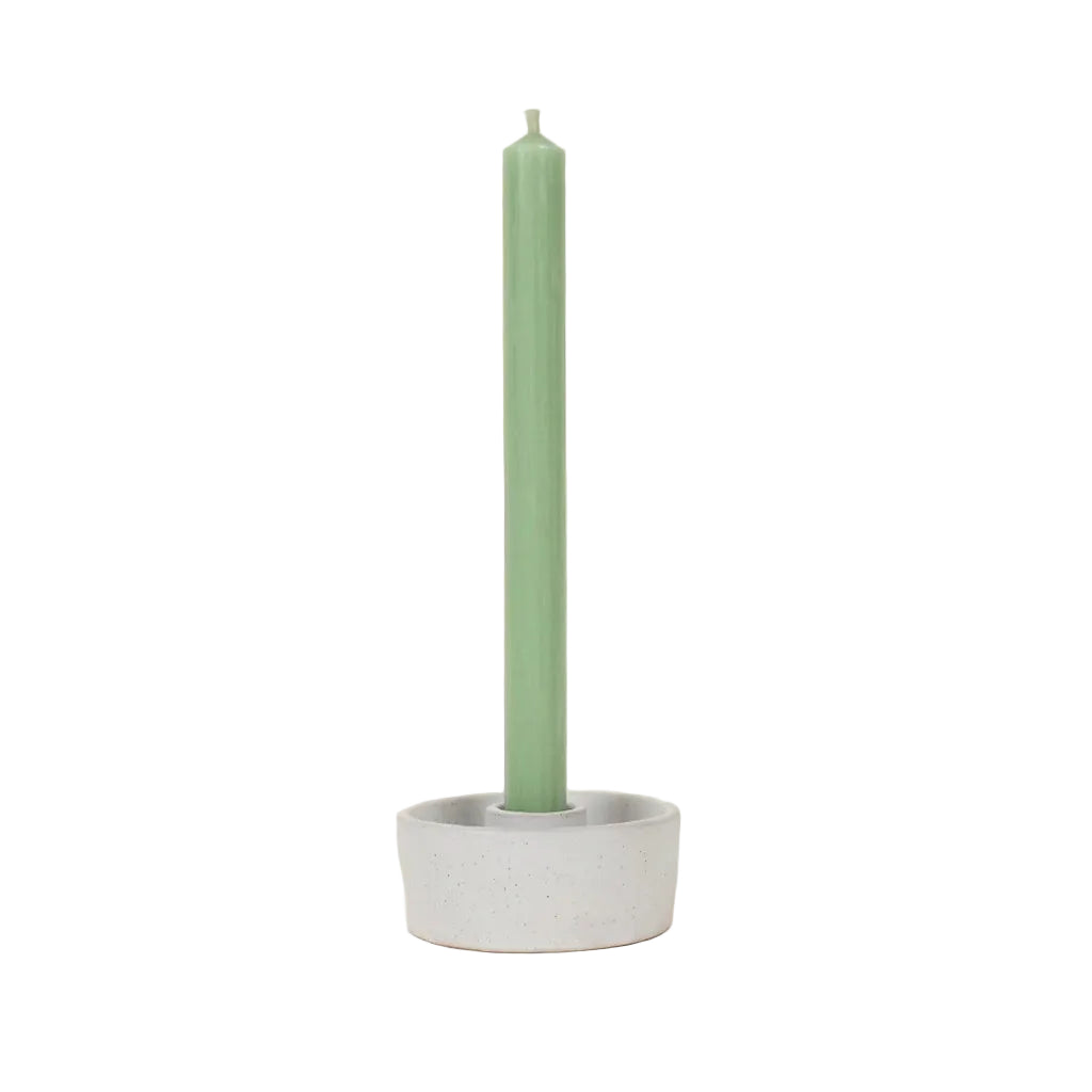 10 Inch Atlantic Green Unscented Dinner Candle