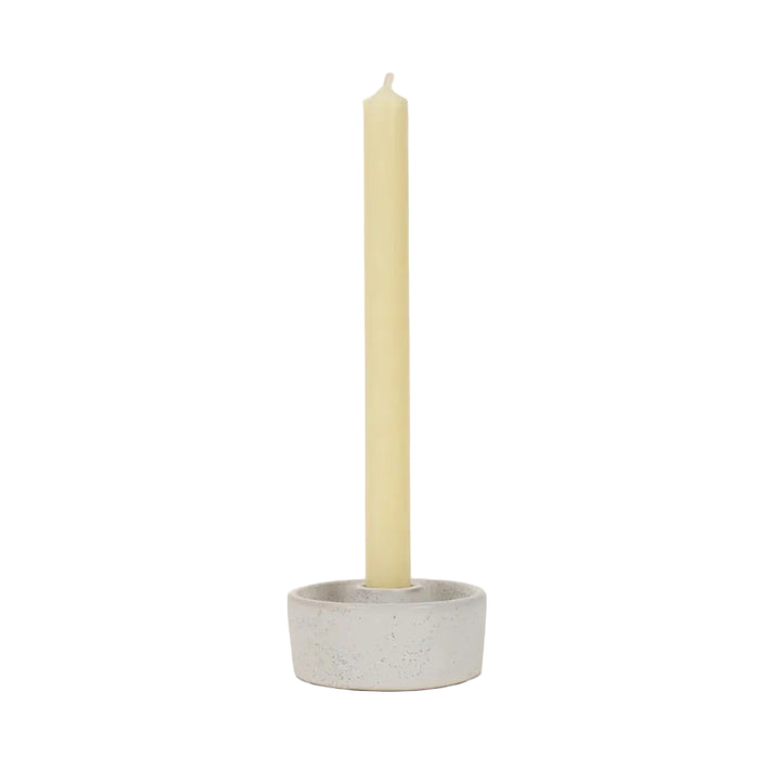 10-inch ivory dinner candle by St Eval, elegant paraffin wax candle for dining table decor, from Cornucopia Home and Gift.