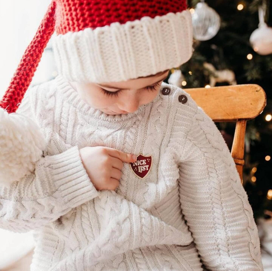 Nice List Badge Enamel Pin for Christmas &amp; Children Stocking