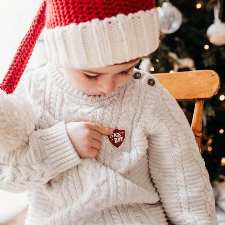 Nice List Badge Enamel Pin for Christmas &amp; Children Stocking