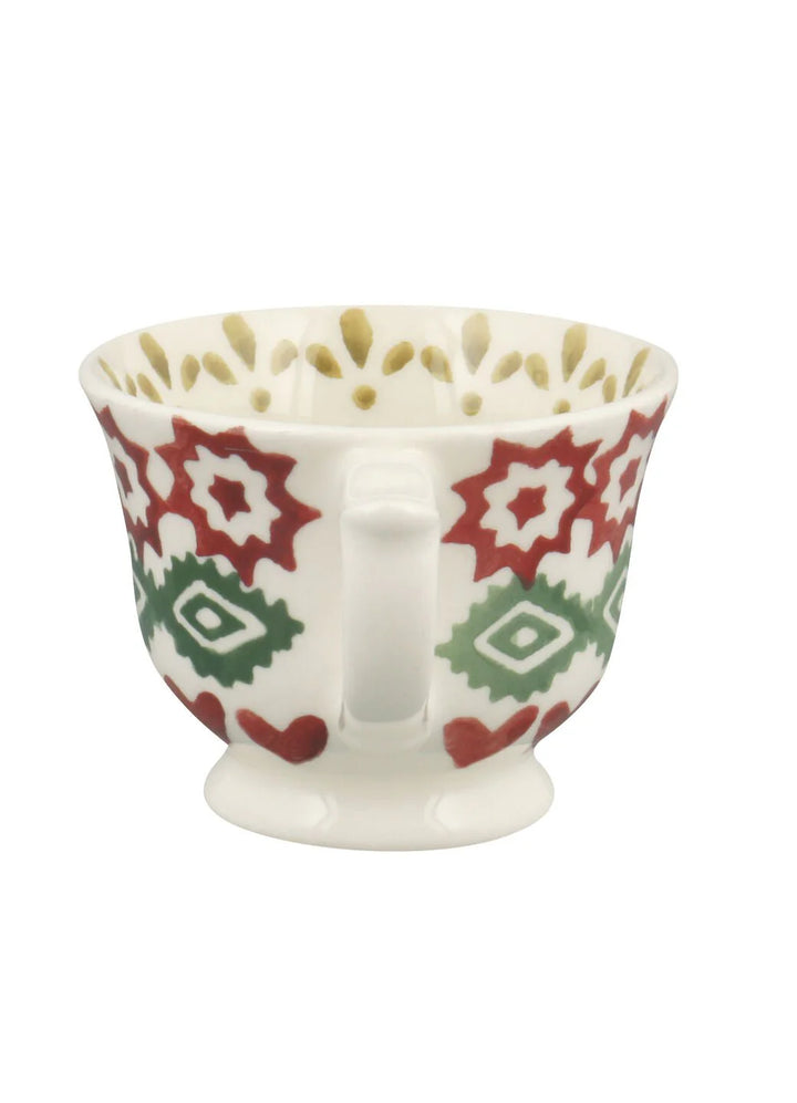 Emma Bridgewater Christmas Joy tiny teacup in a box with festive holiday design and holiday-themed artwork.