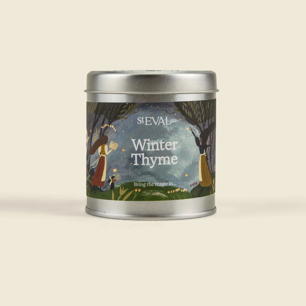 St Eval Winter Thyme Scented Tin Candle - Christmas