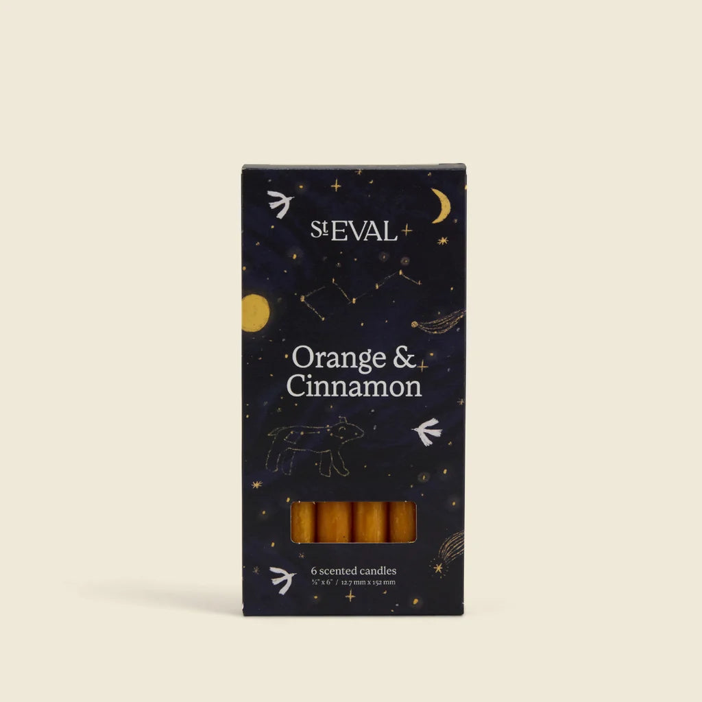 Christmas Orange &amp; Cinnamon Mini Candles - 6 Pack