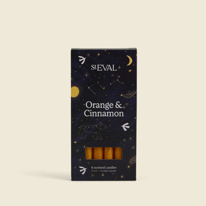 Christmas Orange &amp; Cinnamon Mini Candles - 6 Pack