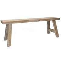 Large Natural Wood decorative Bench