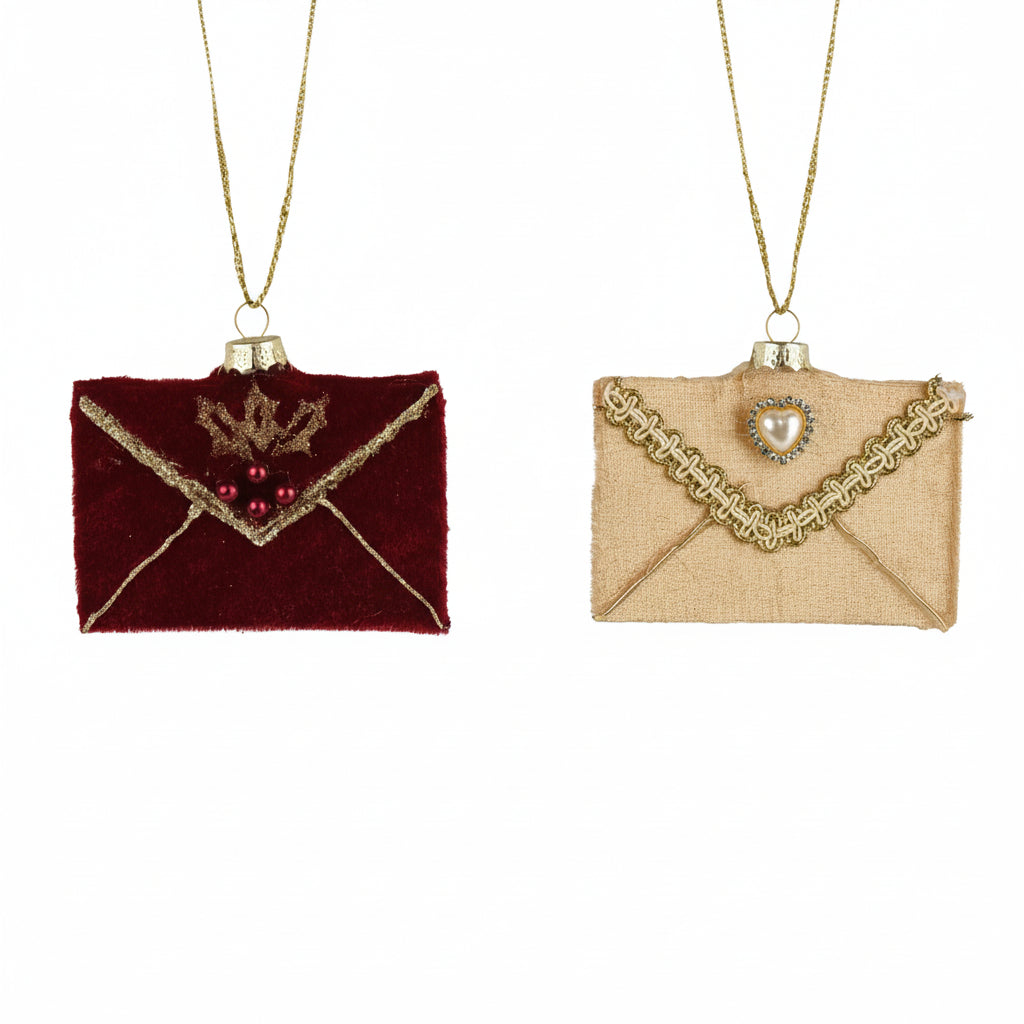 Christmas Envelope Hanging Decorations - 2 Assorted Designs