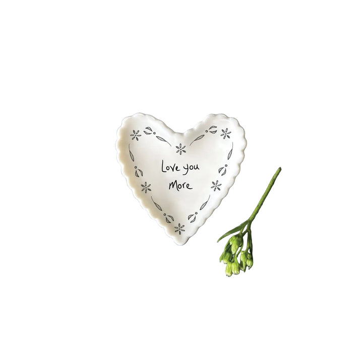 East of India Small Scallop Heart Dish – ‘Love You More’