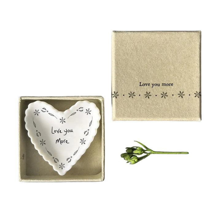 East of India Small Scallop Heart Dish – ‘Love You More’