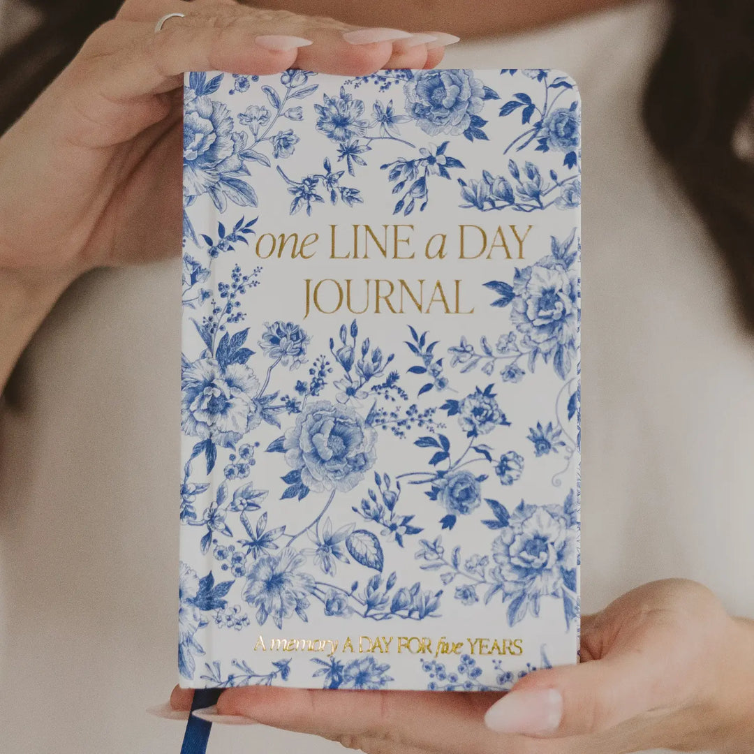 One Line A Day Journal - Blue Delft