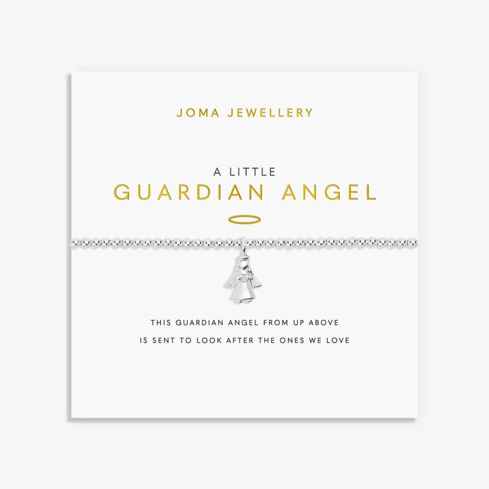 Little Guardian Angel bracelet by Joma Jewellery featuring a delicate angel charm on a silver chain.