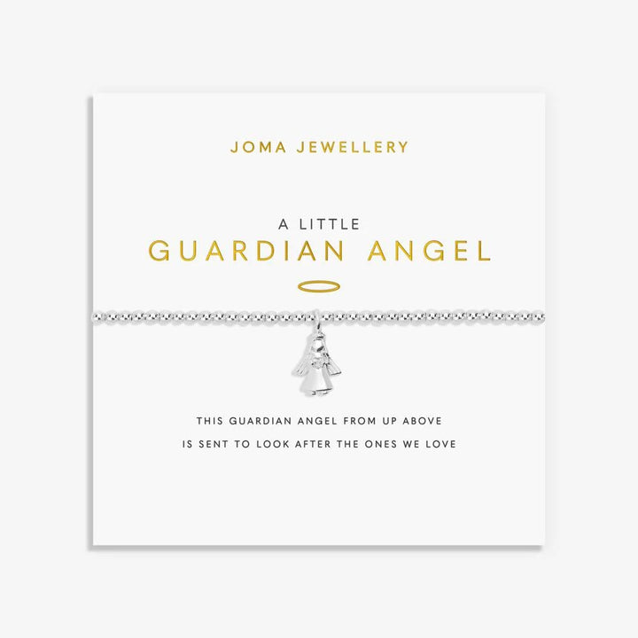 Little Guardian Angel bracelet by Joma Jewellery featuring a delicate angel charm on a silver chain.