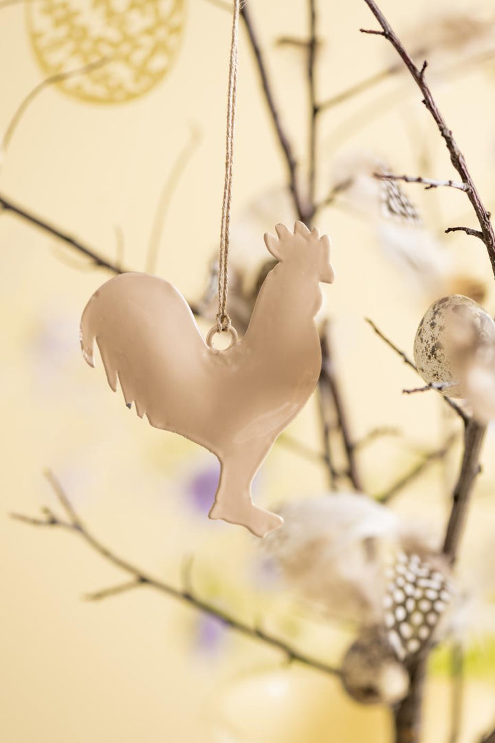 Orange hanging bunny or rooster decor from IB Laursen Summer collection, ideal for seasonal and outdoor decorations.