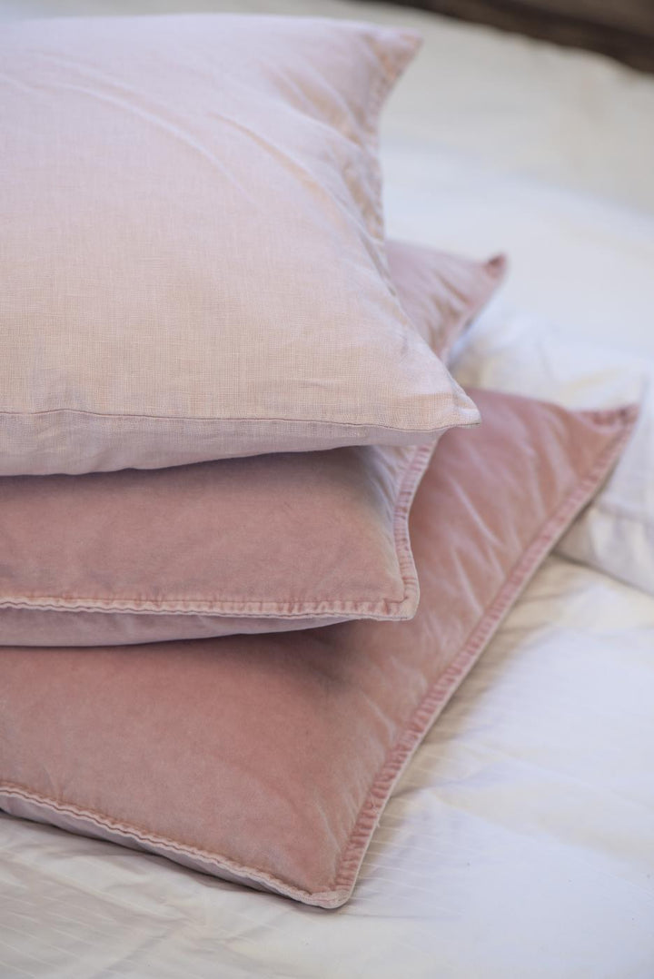 IB Laursen Velvet Rose Cushion from Cornucopia Home and Gift featuring soft velvet fabric and floral rose design.