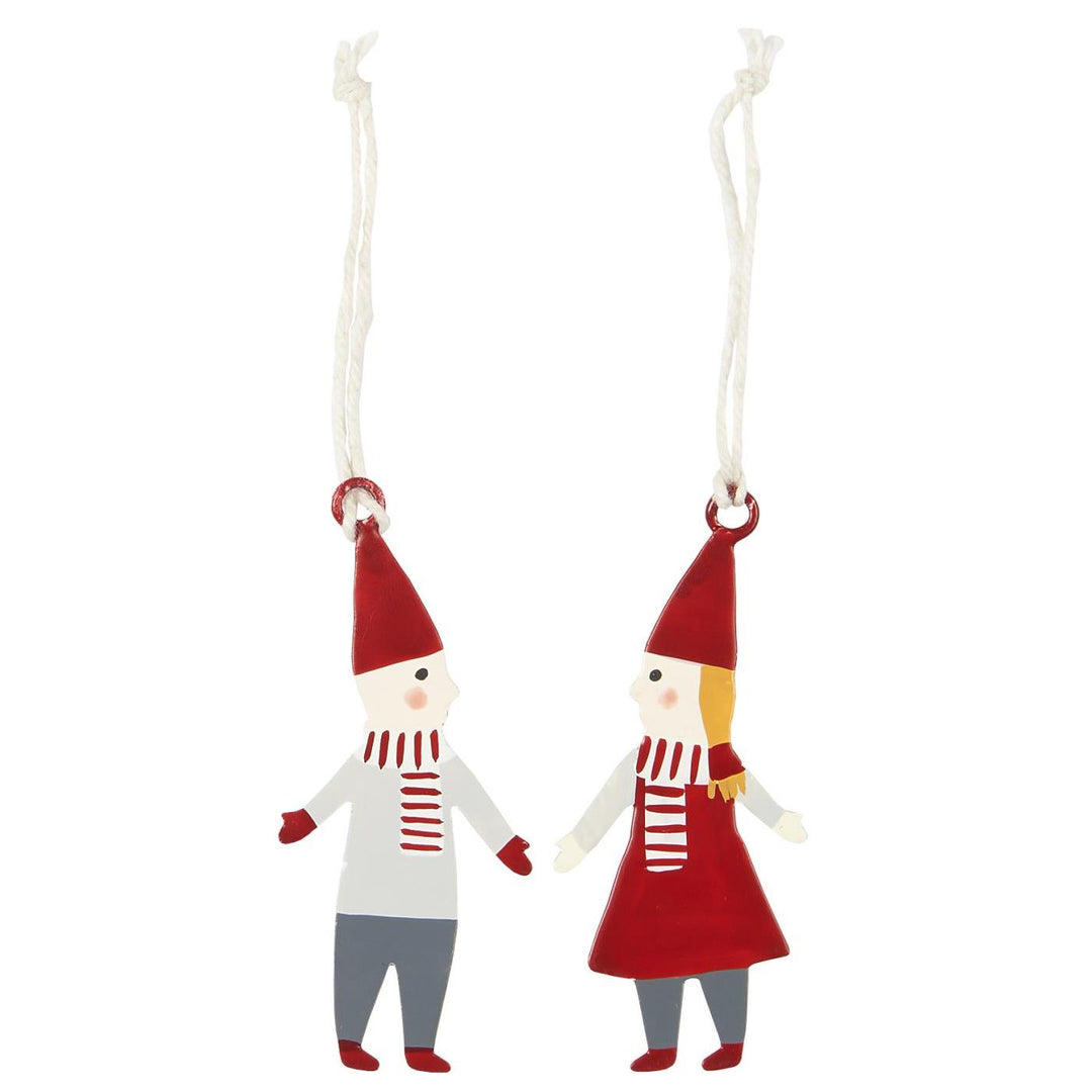 IB Laursen Santa’s Helpers 2 Assorted Christmas figurines by Cornucopia Home and Gift, featuring festive holiday designs.