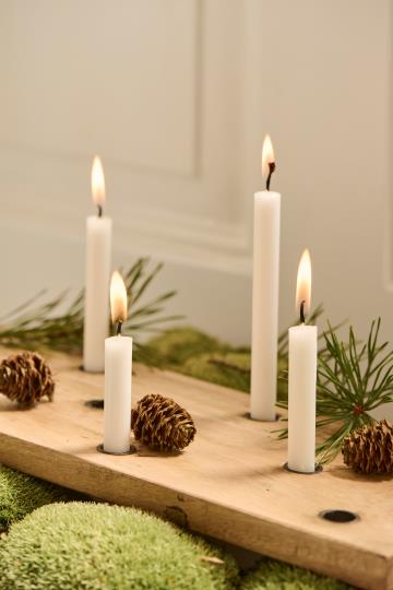 Wooden Board Candle Holder for 13 Taper Candles