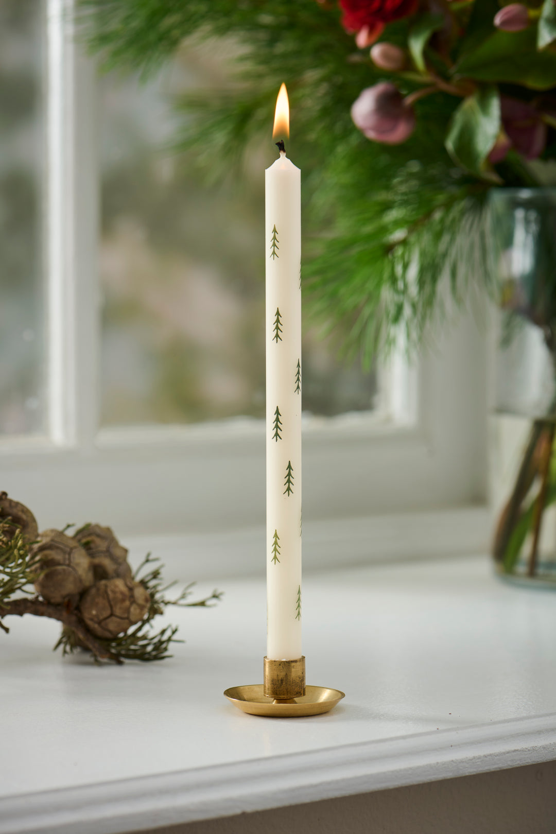 Christmas Trees Stearin Taper Candle