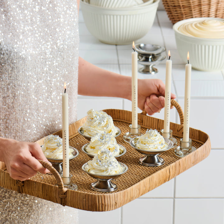 Clear Glass Taper Candle Holder for 1.3cm Candles