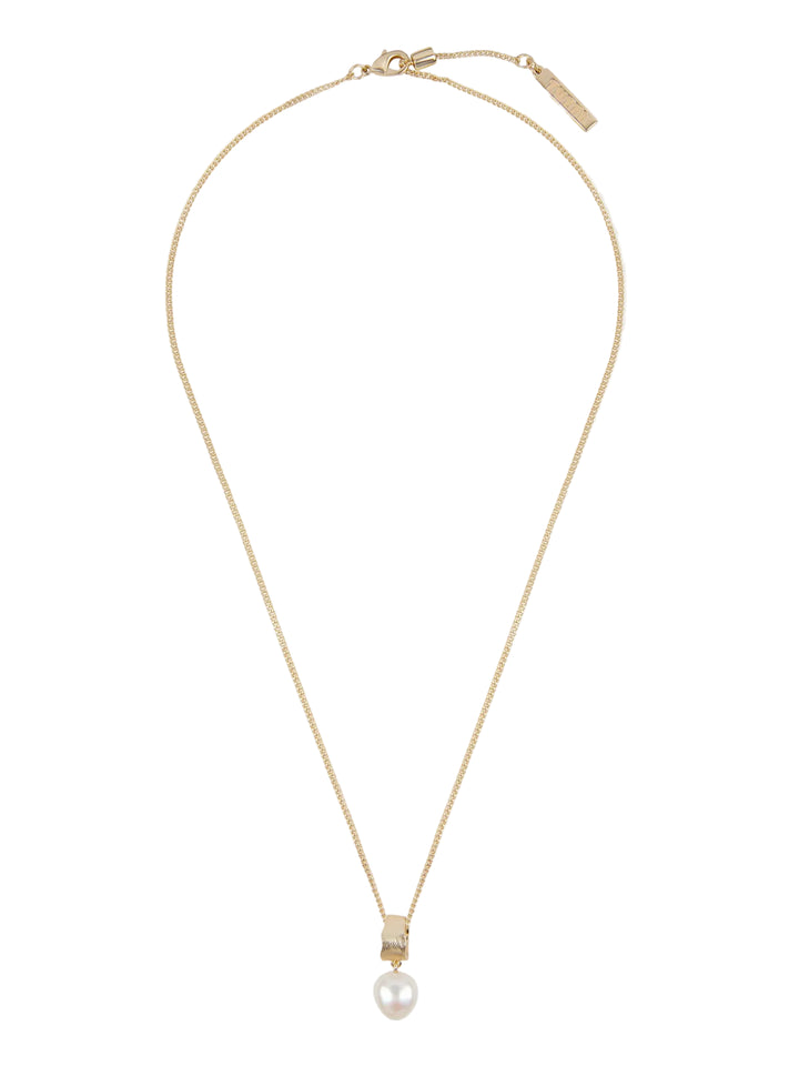 Freshwater Pearl Pendant Necklace - Gold