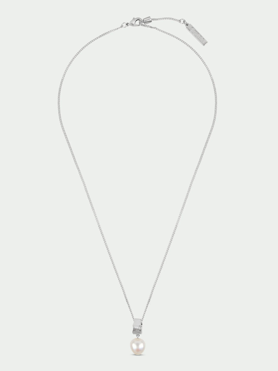 Freshwater Pearl Pendant Necklace - Silver
