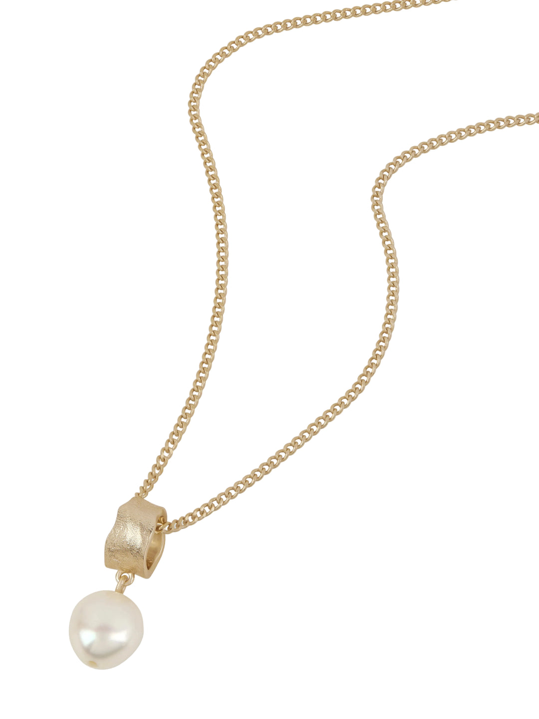 Freshwater Pearl Pendant Necklace - Gold