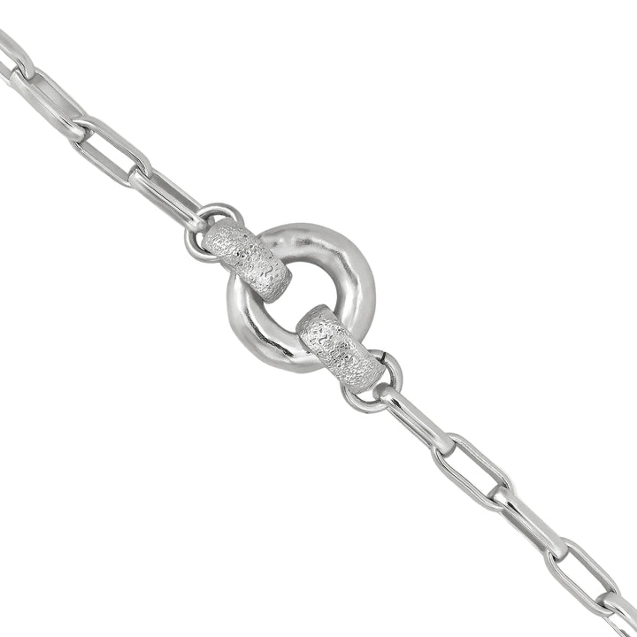 Ebb Silver-Tone Interlocking Pendant Bracelet