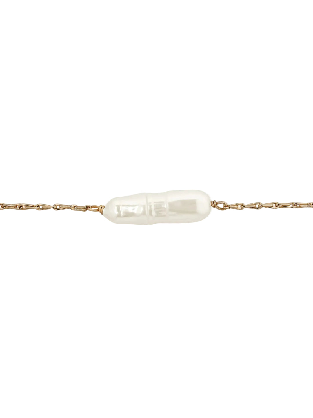 Grace Freshwater Pearl Chain Bracelet - Gold