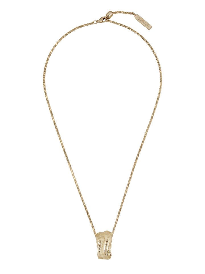 Wax Gold Organic Pendant Necklace