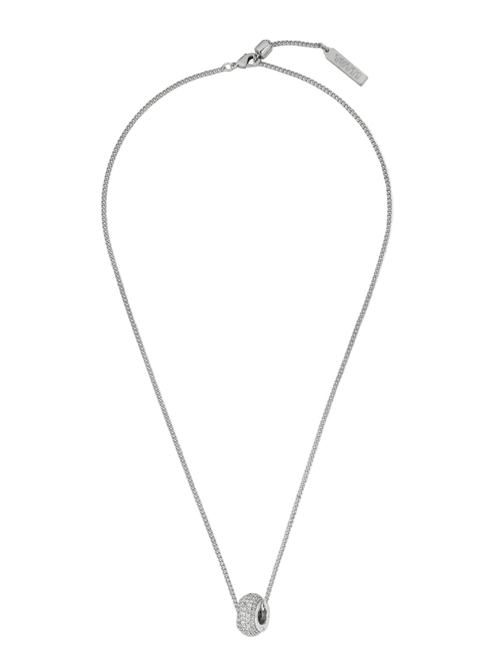 Glint Silver Pavé Pendant Necklace