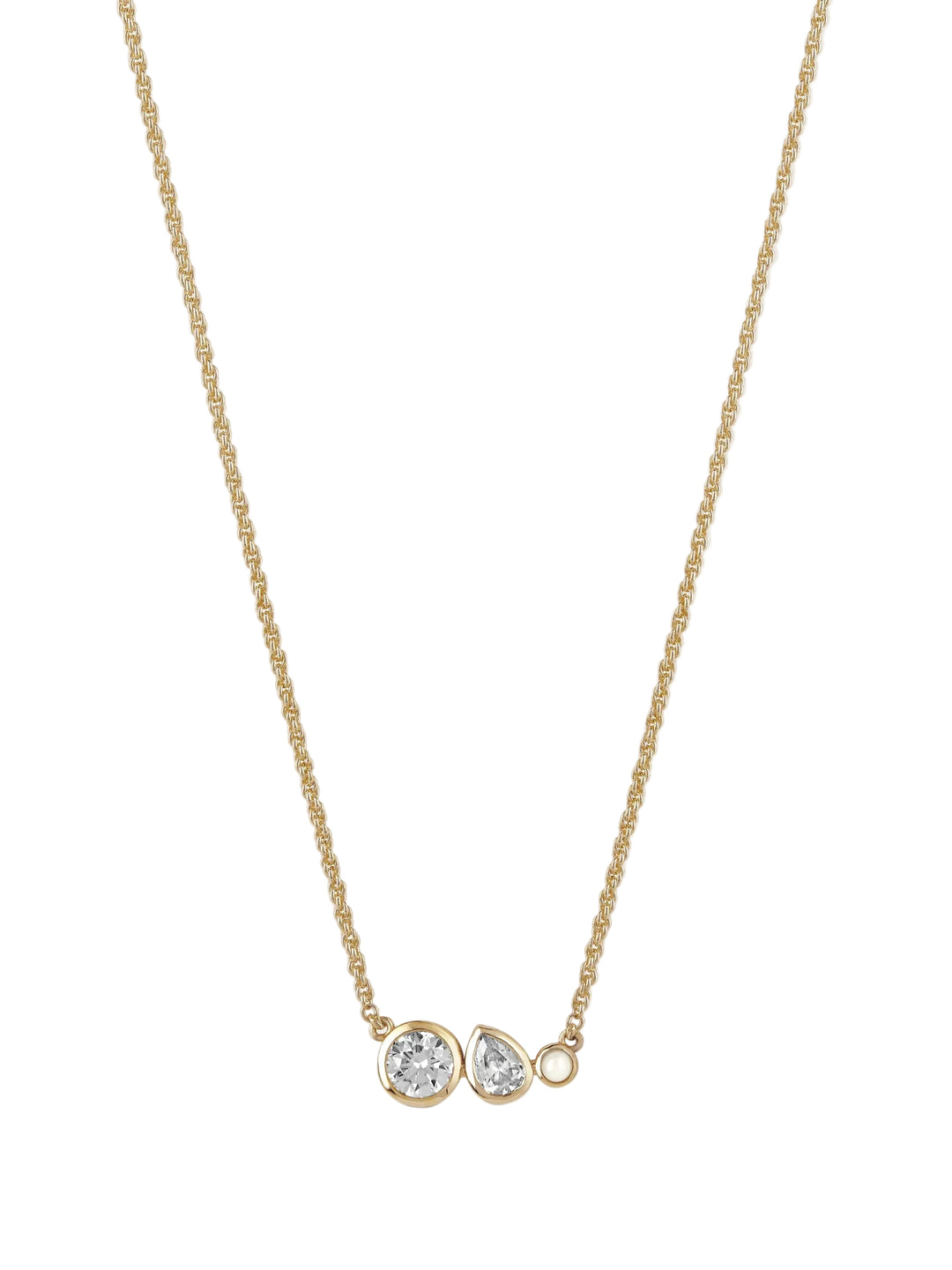 Pure Gold Freshwater Pearl Pendant Necklace
