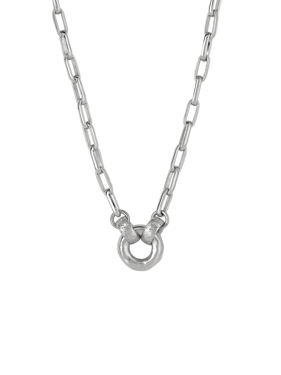 Ebb Interlocked Pendant Necklace - Silver